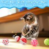 Mity rain Cat Ball Pit with Balls Included, Cat Interactive Toy for Indoor Bored Cats with Cat Ball Launcher, Jingle Balls and Pom Pom Balls, Cat Enrichment Toys, Kitten Toys for Self Playing Blue