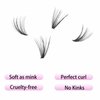 DIY Eyelash Extension 240pcs 30D Cluster Lashes Mixed Length Long False Eyelashes Individual Lashes Cluster Eyelash Extensions (30D-0.07C-9-16mm)