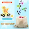 Yzata Magnetic Wooden Dinosaur Train Set Montessori Preschool Educational Car Toys for Baby Toddlers Infants Boys Birthday Gifts