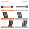 6 in 1 Hair Wand Curling Iron - Janelove 180-450℉ Long-Lasting Ceramic Hair Curlers, 0.35 to 1.25 inch Curling Wand Set for All Women Hair, 110-220V Hair Waver with LCD- Gold