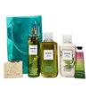 Bath & Body Works Waikiki Beach Coconut 4 Piece Gift Bag Set with a Creamy Rose Bar Soap - Full Size