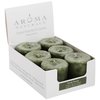 Aroma Naturals Votive Candles Essential Oil with Juniper Spruce and Basil, Evergreen Holiday, 6 Count