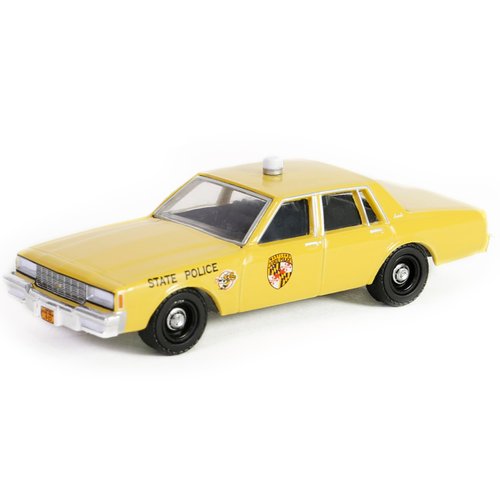 1983 Chevy Impala Yellow Maryland State Police Hot Pursuit Series 45 1/64 Diecast Model Car by Greenlight 43030A