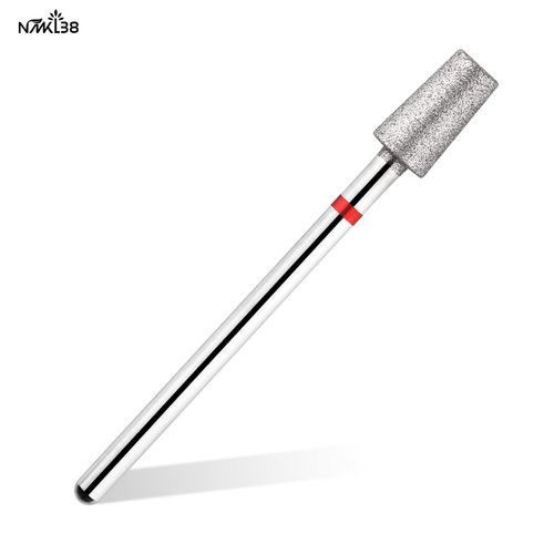 NMKL38 Small Tapered Barrel Diamond Nail File Drill Bit Cuticle Cleaner Burr Tool for Electric Drill Machine Manicure Pedicure Polishing Kit (5.2x9.8-F)