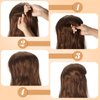 WILLBOND 3 Pieces Invisible False Hair Clips, Increased Hair Pad, Bump It Up Volume Hair Base Fluffy Princess Styling Insert Tool for Women Girls (Black)