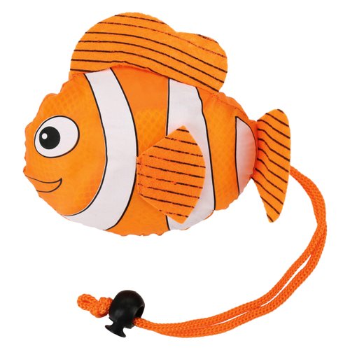 Sand Dipper Expandable Mesh Tote Bag | Cute Orange Clownfish nylon bag (Orange clownfish)