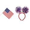 GRITOSE 4th of July Headband Kids Adults Independence Day Party Favors Supplies Patriotic Accessories Decorations 1pcs+1 American Flag（5in*8in）