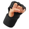 WYOX Gel Quick Hand Wraps for Boxing MMA Kickboxing - EZ-Off & On - Padded Knuckle with Wrist Wrap Protection for Men Women (Black, S-M)
