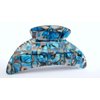 Generic Bright blue abalone sea shell effect hair claw clip
