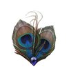 Women Bohemian Peacock Feather Hair Clip Hair Pin Elegant Fascinator Wedding Dance Party Headdress Headwear Hair Accessory Sequined Showgirl Headpiece (Style 4)