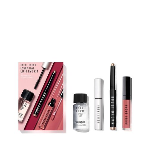 Bobbi Brown Essential Lip & Long-Wear Eye Makeup Kit, 4 Piece Set