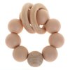 Silicone Baby Teether, Food Grade Silicone & Beech Baby Teething Toy, BPA Free (Apricot)