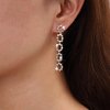 Sttiafay Vintage Crystal Square Drop Earrings Long Rhinestone Tassel Earrings Gold Hollow Square Dangle Earrings Sparkly Cz Bridal Stud Earrings Jewelry for Women