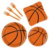 96 Pcs Basketball Plates and Napkins Party Supplies Basketball Birthday Decorations Basketball Plates Basketball Party Supplies Basketball Party Favors for Kids