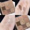Okerker Nude Gold Eyeshadow Palette, Matte Shimmer Glitter Eye Shadow Makeup Palettes, Naked Neutral Brown Eyeshadow Makeup Pallet, Highly Pigmented Long Lasting Waterproof Blendable