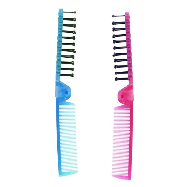 LaMi Foldable Travel Brush and Comb Set, 2 Count per Pack - 1 Pack
