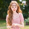 WRBAJIS Christmas Reindeer Face Tattoos Glitter Temporary Tattoo Cute Deer Fake Tattoos Eyes Face Gems Stickers for Women Girls Christmas Holiday Party Supplies 2Pcs