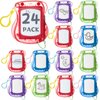 24 Pcs Mini Magnetic Drawing Boards Doodle Board for Kids Backpack Keychain Clip Drawing Board Erasable Sketch and Painting Pad for Classroom Rewards Party Favors Goodie Bag Stuffers (Bear)