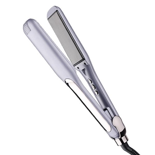 Ficzcfy Wide Flat Iron Hair Straightener, Negative Ion Function with Ceramic Plates Get Shinier & Smoother Hair, 7 Adjustable Temp, Dual Voltage & Auto Shut Off