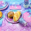 Mermaid Birthday Decorations - 81Pcs Mermaid Party Supplies Including Mermaid Plates and Napkins, Mermaid Tablecloth, Pink Forks for Kids Under the Sea Mermaid Birthday Party Supplies, Serves 20