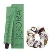 Igora Zero AMM Hair Color 8-46 Light Blonde Beige Chocolate | No Ammonia Permanent Color Creme 2.1 oz and Goomee Scrunchie
