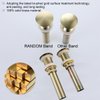 RANDOM Brushed Gold Sink Drain Stopper without Overflow Bathroom Pop Up Drain Faucet Assembly Stopper for Vessel Vanity Sink Solid Brass RD83001BG.