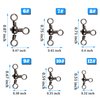 AGOOL 3 Way Swivels Fishing Tackle, 50/100pcs Crossline Barrel Swivel 3 Way Rigs T-Shape Three Way Swivels Fishing Tackle Connector for Catfish Rig Surf Fishing Rig