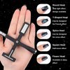 heemeei 5 in 1 Cat Eye Magnet for Nails, 2Pcs Multifunctional Cat Eye Gel Nail Polish Magnet, Upgraded Strong Magnetism Cross Nail Magnets for 3D Nail Art Design DIY Home Salon Manicure (Black)…