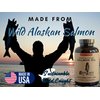 Kwee-Jack Fish Co. Wild Alaskan Salmon Fish Oil Omega 3 Supplement 120 Softgels 1000mg Salmon Oil Per Capsule | Anti-Inflammation, Brain, Heart, Joint Health | EPA, DHA, Vitamin D, Astaxanthin