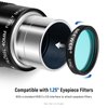 NEEWER 1.25 Inch Plössl Telescope Eyepiece, 48 Degree Wide Apparent Field Lens with 40mm Focal, Multiple Coated HD Optical Glass 4 Elements Standard 1.25" Interface for Astronomy Telescope, LS-T19
