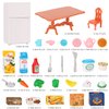 Dollhouse Furniture Set for Kids Toys Miniature Doll House Accessories Pretend Play Toys for Boys Girls & Toddlers Age 3+ with The Dining Room