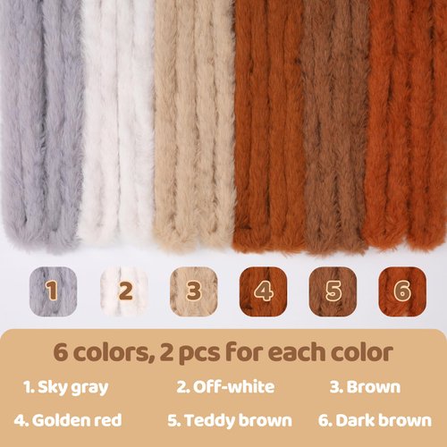 Zlulary 39 Inch Jumbo Fur Pipe Cleaners Craft, 12 Pcs Thick Pipe Cleaners, Chunky Pipe Cleaners Chenille Stems Pipe Cleaners Craft Supplies for Beginners DIY Arts Craft Decorations (Brown)