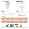 CBconcept UL-Listed GU10 LED Light Bulbs, 5-Pack, 6 Watt, 550 Lumen, Warm White 3000K, 50W Halogen Equivalent, 36°Beam Angle, 120 Volt,Not Dimmable,Recessed/Track Lighting | Designed in San Francisco