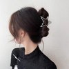 Star Hair Clips Silver Metal Hair Accessories for Women Girls Elegant Shiny Five-Pointed Star Shape Hair Claw Clips Hairpins Strong Hold Nonslip Hair Clip for Thick or Thin Hair Goddess Look 1 Pcs