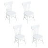 PH PandaHall 4pcs Dollhouse Furniture Chairs 1/12 Miniature Chairs Mini Wood Chair Tiny Furniture Model Chair for Wedding Christmas Dollhouse Dinning Room Home Decor Photography Props 1.5x1.6x3.3inch