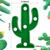 Jutom 4 Pieces LED Cactus Light Mexican Party Decorations Cactus Night Decor Cinco De Mayo Decorations Cute Lamp for Table Kids' Room Bedroom Party Decorations(Novel Cactus, 4.72 x 2.76 Inch)