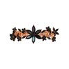 Faship Gorgeous Black Crystal Floral Hair Barrette Clip