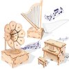 CYAZOO 3in1 3D Wooden Puzzle for Adults Music Box Set-Kids DIY Musical Instrument Model Assembly Puzzles Hands Craft Building Kits Home Decoration (3PCS: Gramophone+Piano+Harp)