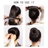 Magic Bun Makers 4 Pcs, Professional Hair Bun Maker-Donut Hair- Perfect Hair Bun Maker-Ballet Bun Maker-Easy Bun Hair Tool-Kids Ballerina Bun-Shaper Bun Hair Tool (Dark Brown)