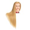 Traininghead 26"-28" Mannequin Head Hair Styling Training Head Manikin Cosmetology Doll Head Synthetic Fiber Hair Hairdressing Training Model with Clamp Stand (1813W2720)