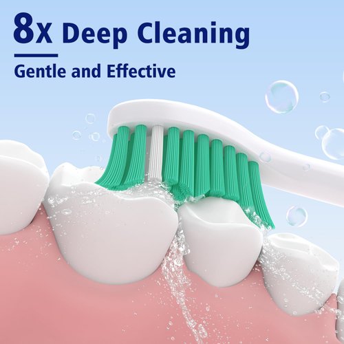 Toptheway Replacement Brush Heads Compatible with Sonicare E-Series Essence Xtreme Elite Advance and CleanCare Screw-On Toothbrush Handles 7022/66, 6 Pack