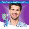 BrightWorks Folding Travel Toothbrush (12 Total, 6 Sets of 2) with Built-in Cover. Portable with Soft Bristles and Tongue Cleaner. for Camping, Hiking, Travel, Work, Gym, Purse, Backpack.