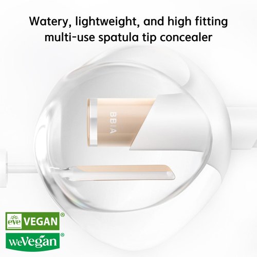 BBIA EAU Stay Concealer - All Day Fitting Natural Coverage Liquid Concealer, Spatula Applicator Tip, Comfortable Lightweight & Longlating, High Fitting, Vegan, Korean Makeup (22 BEIGE, Pack of 1)