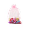 Bezall 100Pcs Organza Bags 5x7 Inch, Pink Sheer Baby Shower Party Favor Bags with Drawstring, Mesh Jewelry Gift Bags Wedding Candy Pouches