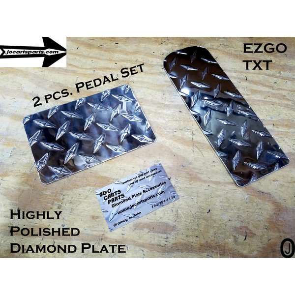 Ezgo TXT Golf Cart Diamond Plate Pedal Set