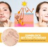 Ofanyia 2Pcs Mineral Sunscreen Setting Powder, Newest Sunscreen Shaping Powder, Oil Control Natural Matte Finish Mineral Brush Powder, Lightweight Breathable Translucent Powder Sunscreen for Face, SPF 50 (2Pcs)