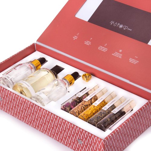 DIY Body Oil Set for Hair, Body & Bath | Includes Almond Oil, Cedar Wood, Orange Peel, Lavender | Gift Idea for Women | Anniversary & Birthday Gift for Her