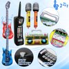 80s 90s Party Decorations,Inflatable Radio Retro Inflatable Fake Phone Rock Inflatable Guitar Inflatable Microphone Props Set with 1 Hand Pump, Hip Hop Party, Christmas Birthday Party Supplies (7pcs)