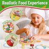 Lehoo Castle Play Food Sets for Kids Kitchen, Wooden Toys Play Kitchen Accessories with Pot and Pan, Pizza Toy Pretend Play for Toddlers 3-5, Realistic Pasta Felt Play Food Set, 3 Year Old Girl Gift