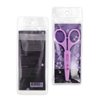 Humbee Eyebrow Scissors, Small Scissors for Facial, Nose, Eyebrow, Mustache, and Beard Hair Trimming & Grooming, Straight Edge, Purple Long Cap